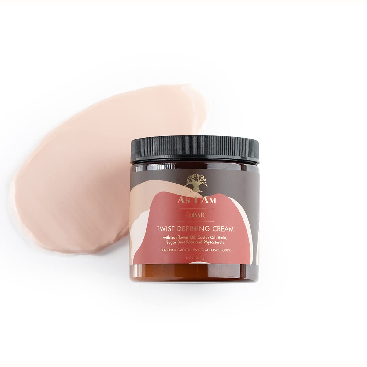 As I Am jar held in hand showing true size and travel-friendly benefit