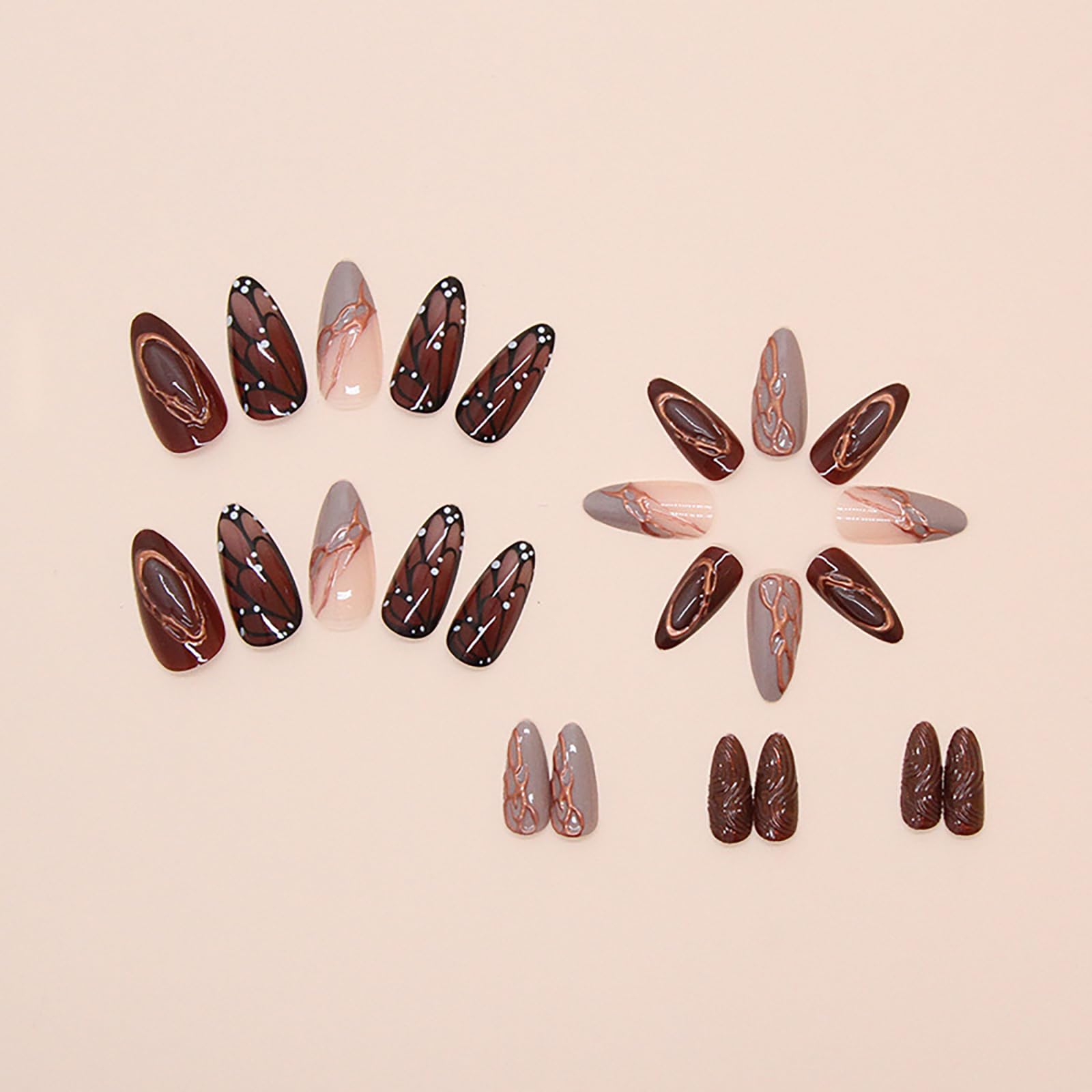 ASABITE nails in hand to show scale and fit for natural-looking almond manicure