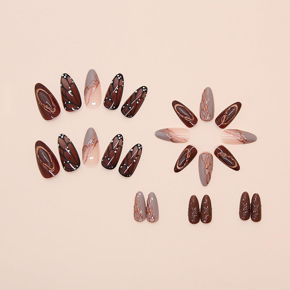 ASABITE nails in hand to show scale and fit for natural-looking almond manicure