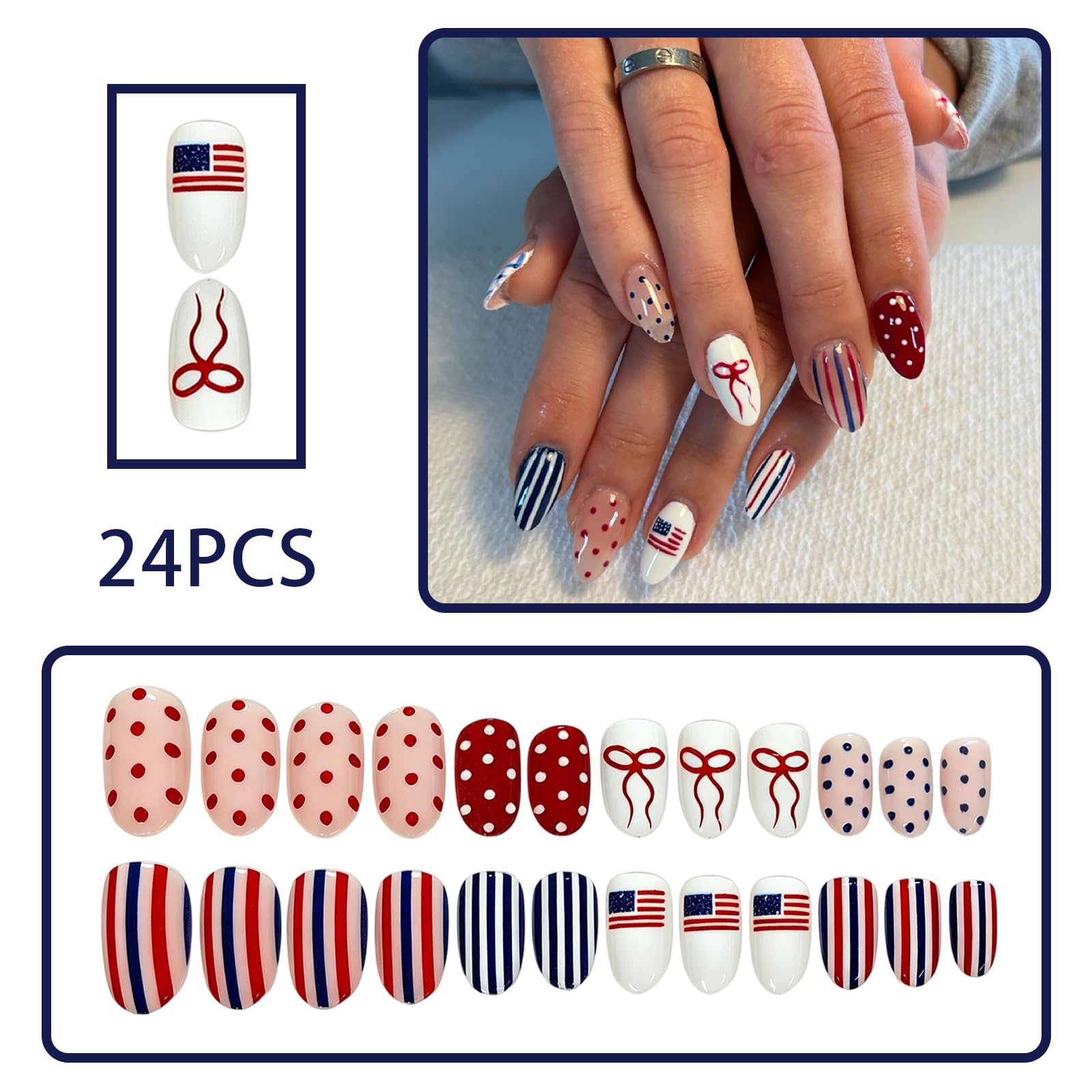 ASABITE kit contents with wooden cuticle stick, nail file and double-sided stickers for prep