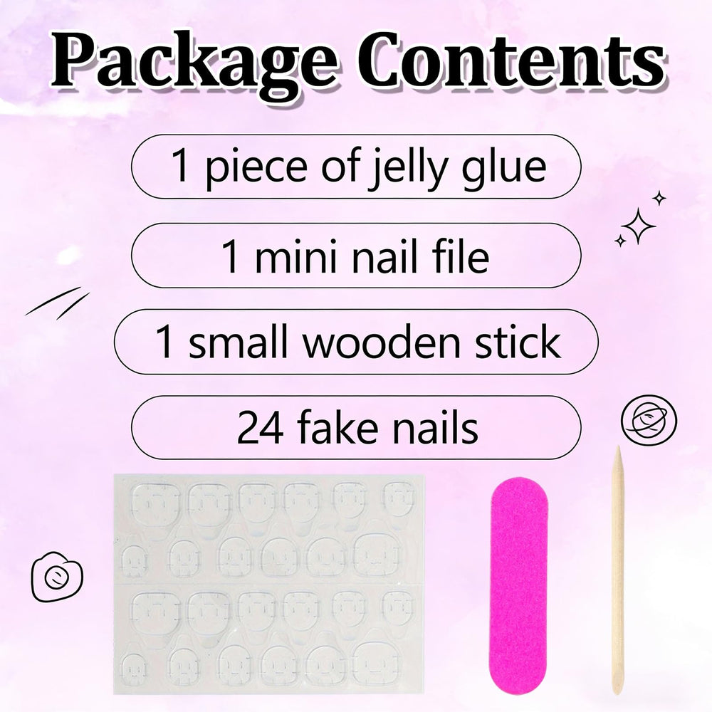ASABITE size layout of 24 nails in 12 sizes for precise fit and easy selection