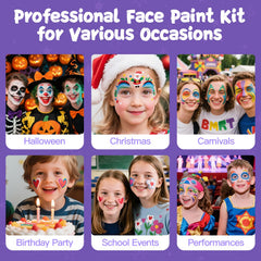 Costume party scene with Asddage makeup for bold, camera-ready designs