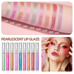 Aseawave gloss texture drop showing syrupy shine and moisturizing look
