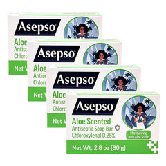 Asepso aloe vera front packaging showing four bars and clean look