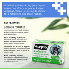 Asepso bar texture close-up highlighting creamy lather potential