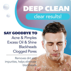 Asepxia lathered foam on hand demonstrating deep cleansing action