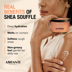Ashanti Naturals application on arm demonstrating quick absorption benefit