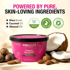 Ashanti Naturals open jar whipped texture highlighting creaminess and easy spread