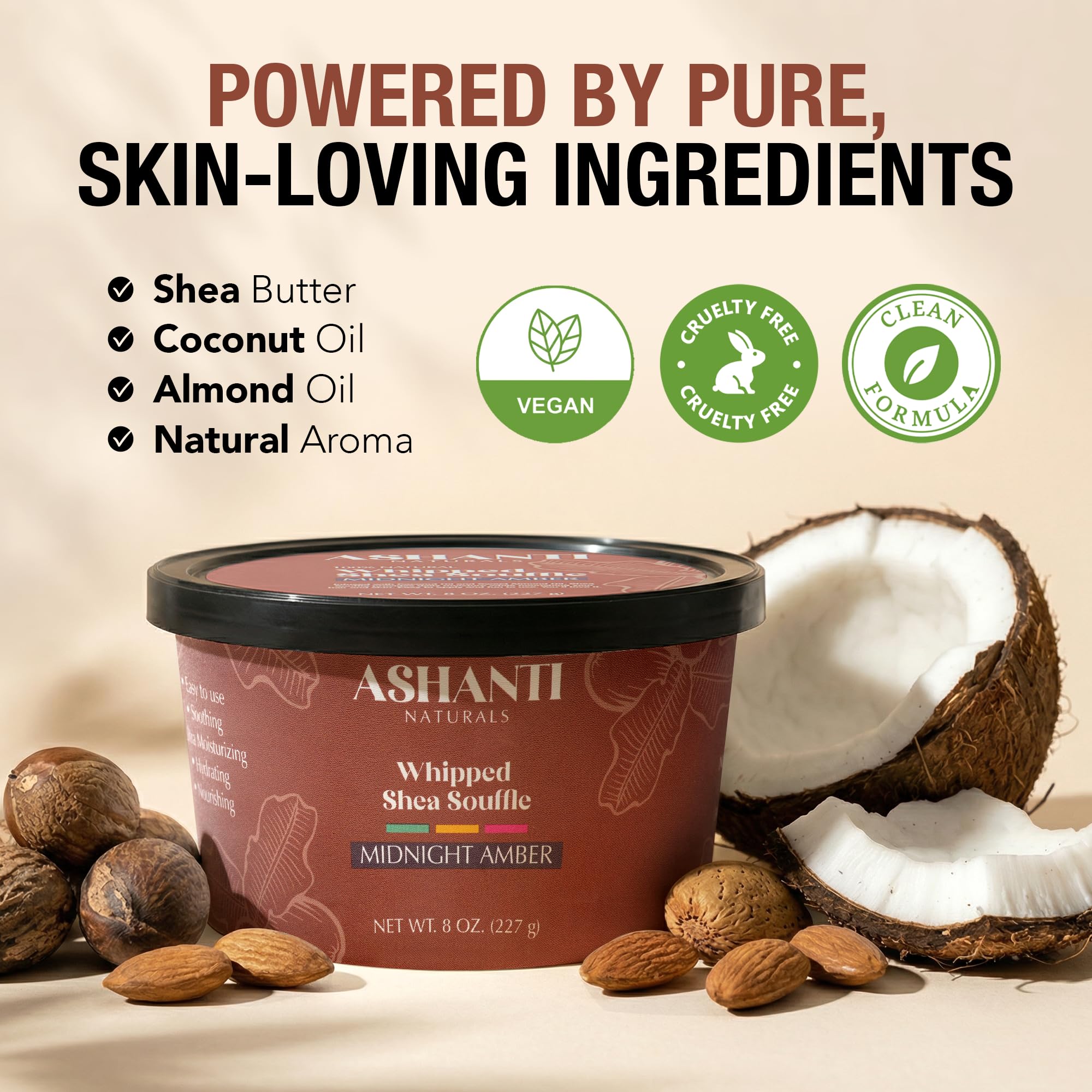 Ashanti Naturals whipped texture close-up demonstrating smooth spreadability benefit