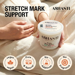 Ashanti Naturals label highlighting Ghanaian sourcing and purity benefit