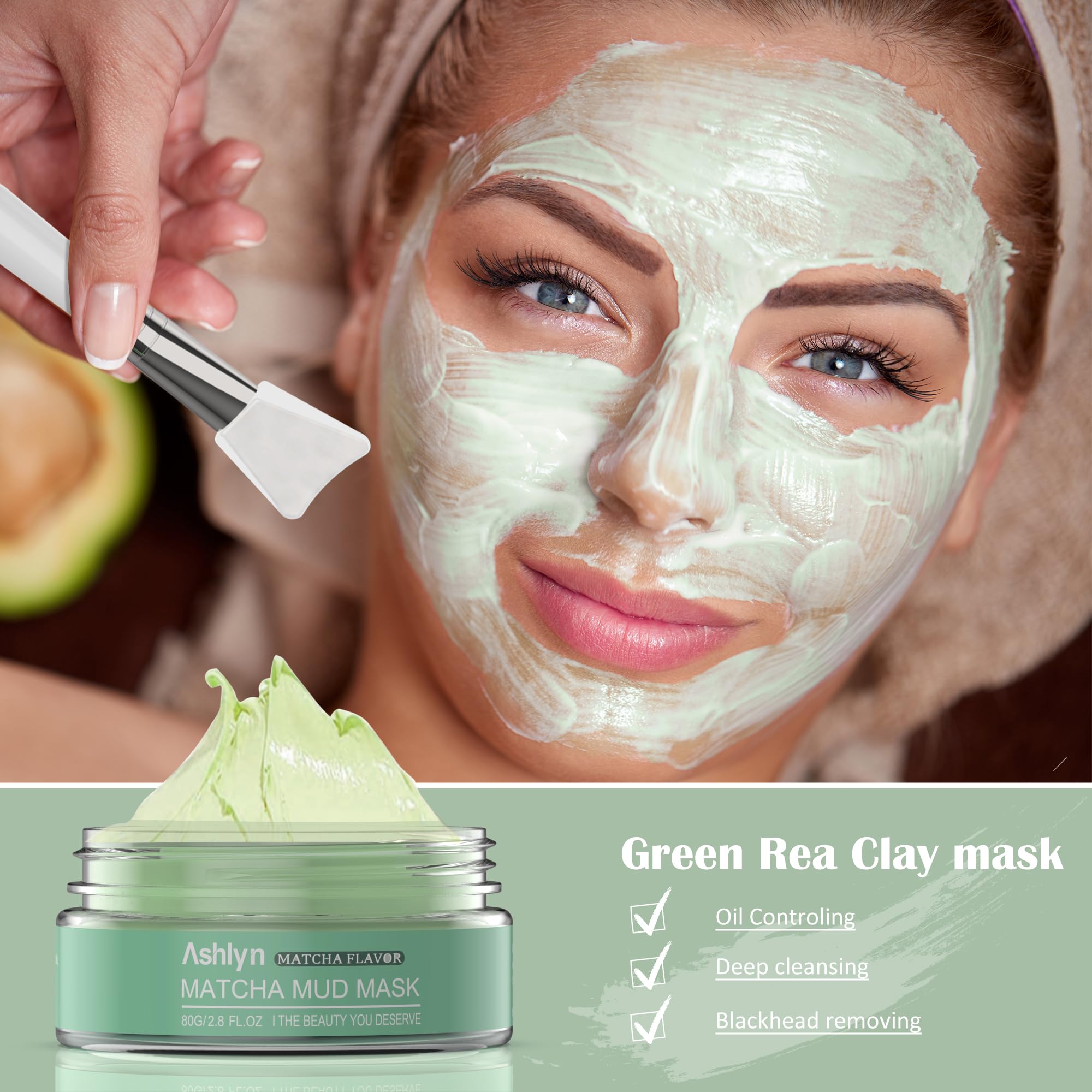 Ashlyn Dead Sea bubble mask foaming on skin demonstrating deep pore cleansing