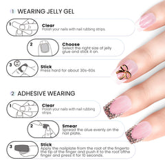 Ashowner adhesive tabs closeup showing jelly tabs for easy temporary wear