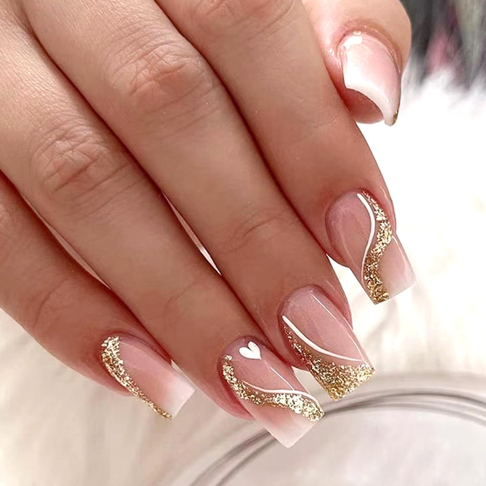 Ashowner press-on nails applied on fingers indoors, demonstrates neat instant results
