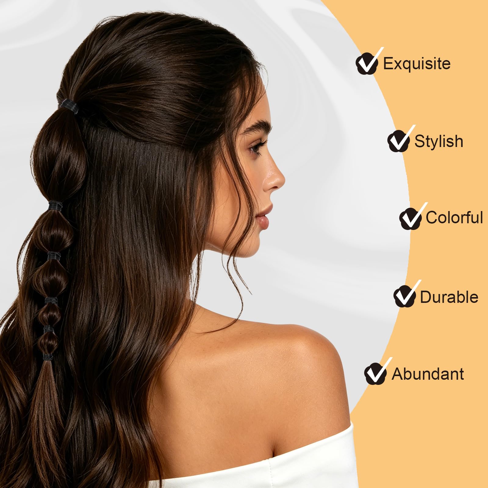 Asksoul hair braid detail showing low-profile black ties that keep braids tidy