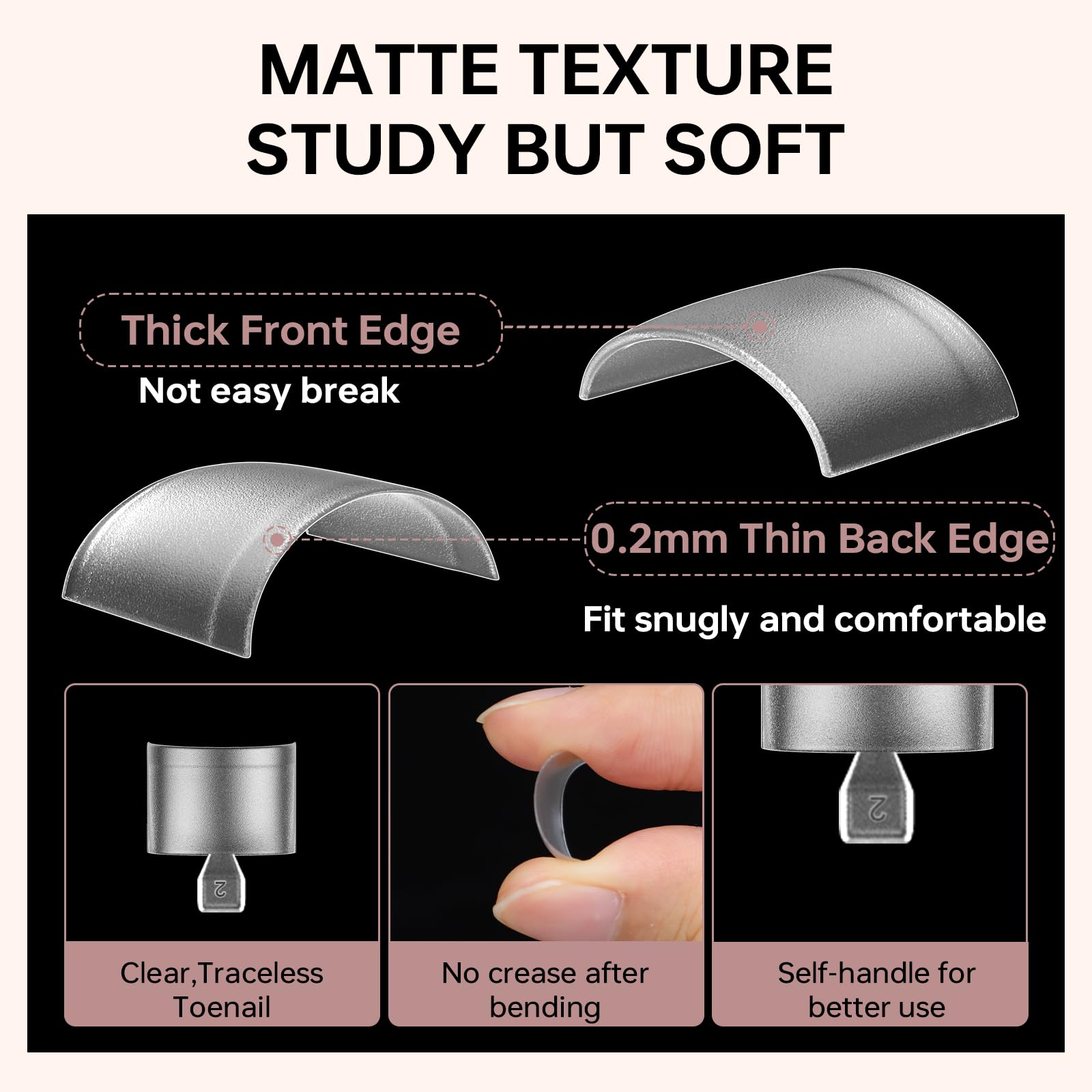 ASONRL tip adhered to toenail during application for easy use