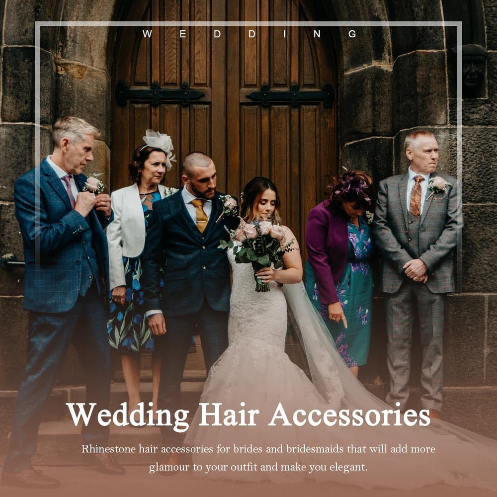 Asooll combs worn by bride in natural setting displaying subtle elegance and charm