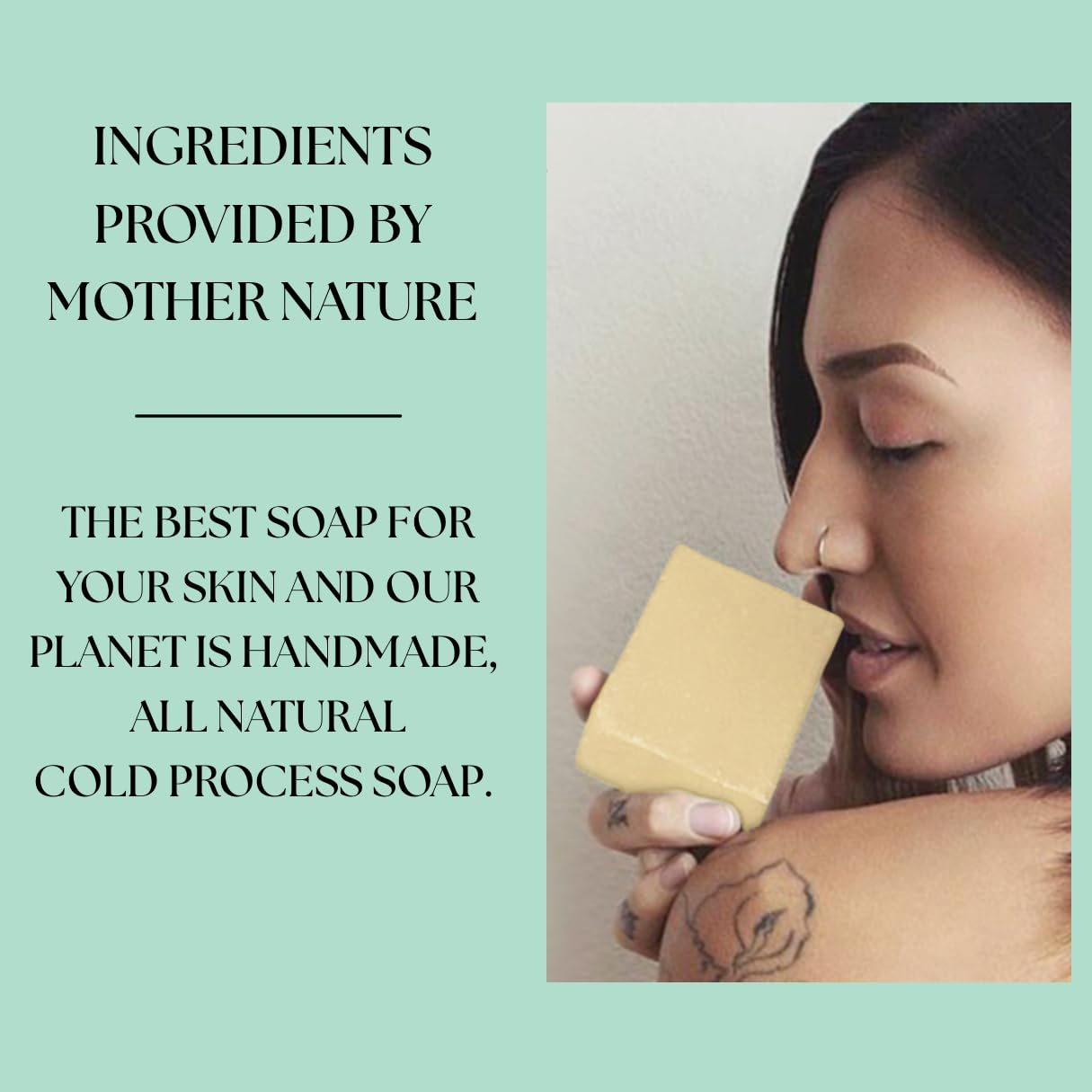 Aspen Kay Naturals soap held in hand to show 4.5 oz size and travel friendly benefit
