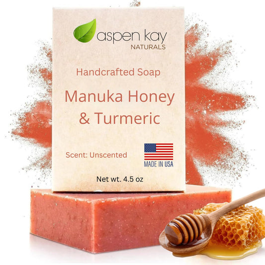 Aspen Kay front view of soap bar showing natural color and texture, nourishing clean