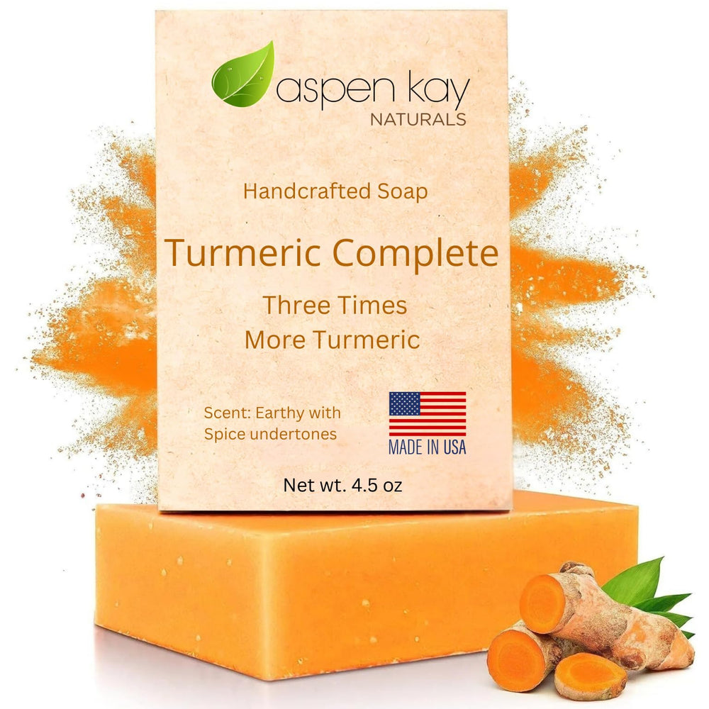 Aspen Kay Naturals soap front packaging showing bar and label, clear ingredient benefit