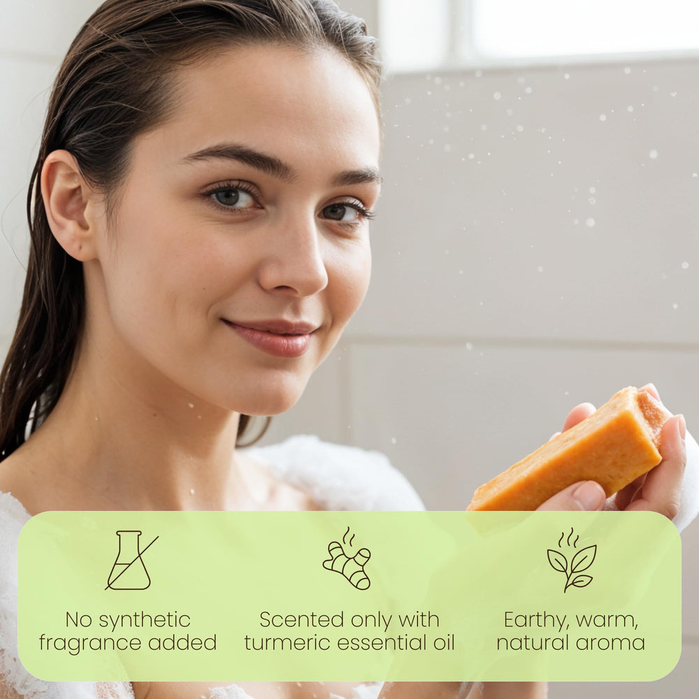 Aspen Kay Naturals soap in hand showing true 4.5 oz size and easy everyday use