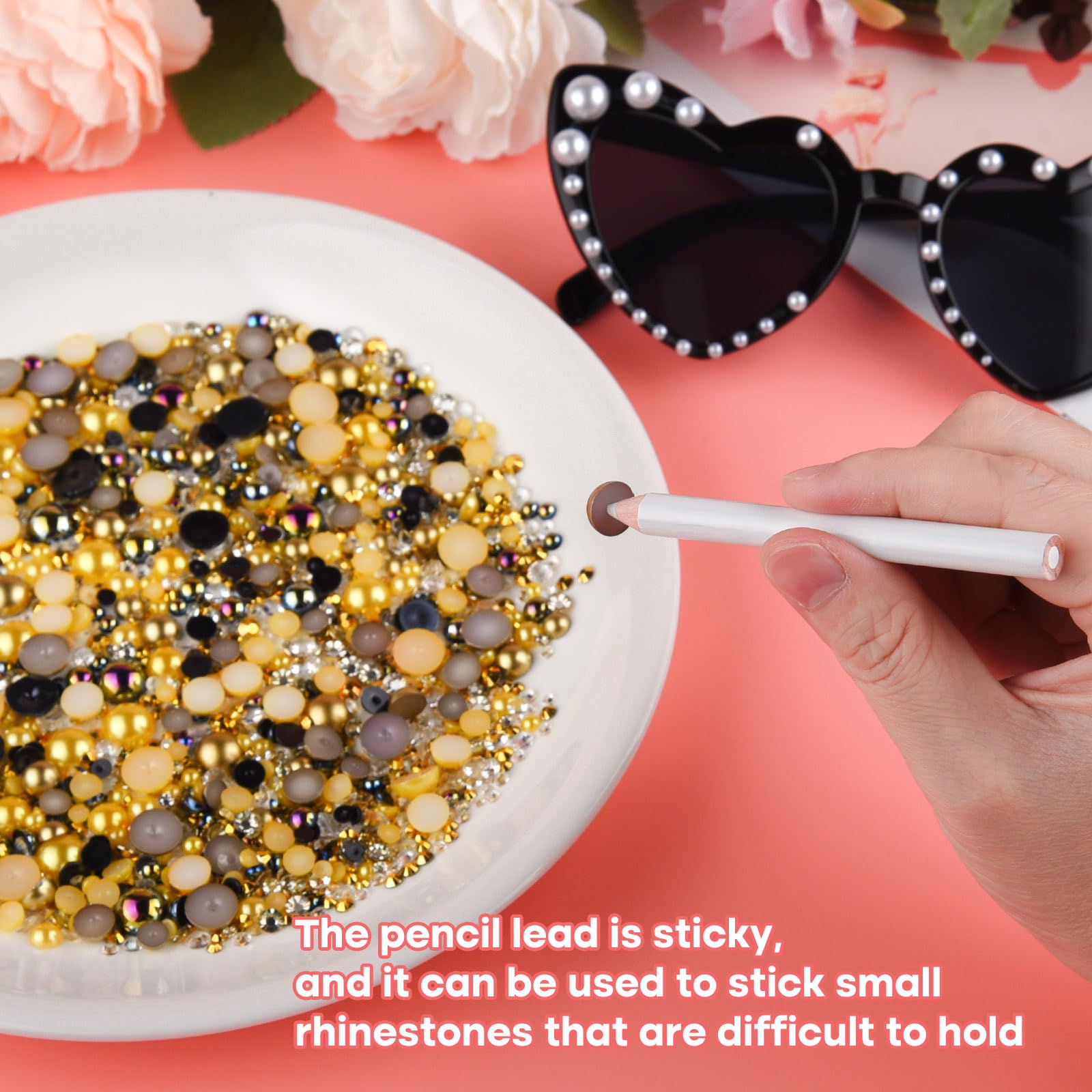 ASTARON nail art close-up with rhinestones enhancing design and professional look