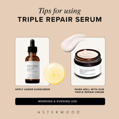 Asterwood serum on vanity during morning routine delivering layered skincare benefits