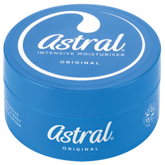 Astral cream 200ml pot front view showing packaging and amount benefit