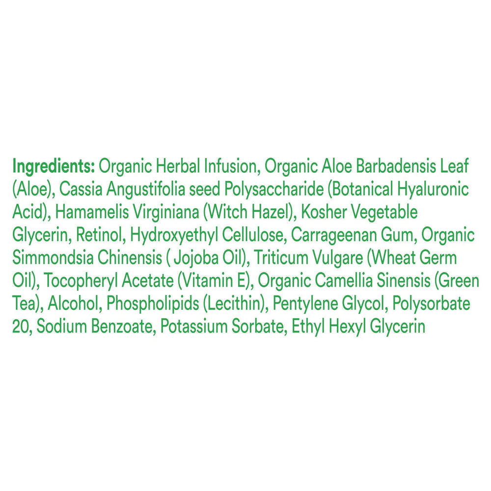 ASUTRA bottle beside hyaluronic acid and jojoba ingredients