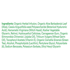 ASUTRA bottle beside hyaluronic acid and jojoba ingredients