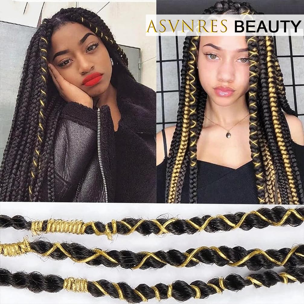 ASVNRES cord woven into braids showing added shimmer and lightweight look