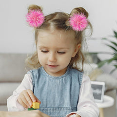 Aswewamt clip secured in hair demonstrating easy styling