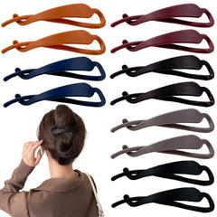Aswewamt front arrangement of 12 banana clips showing color variety and convenience