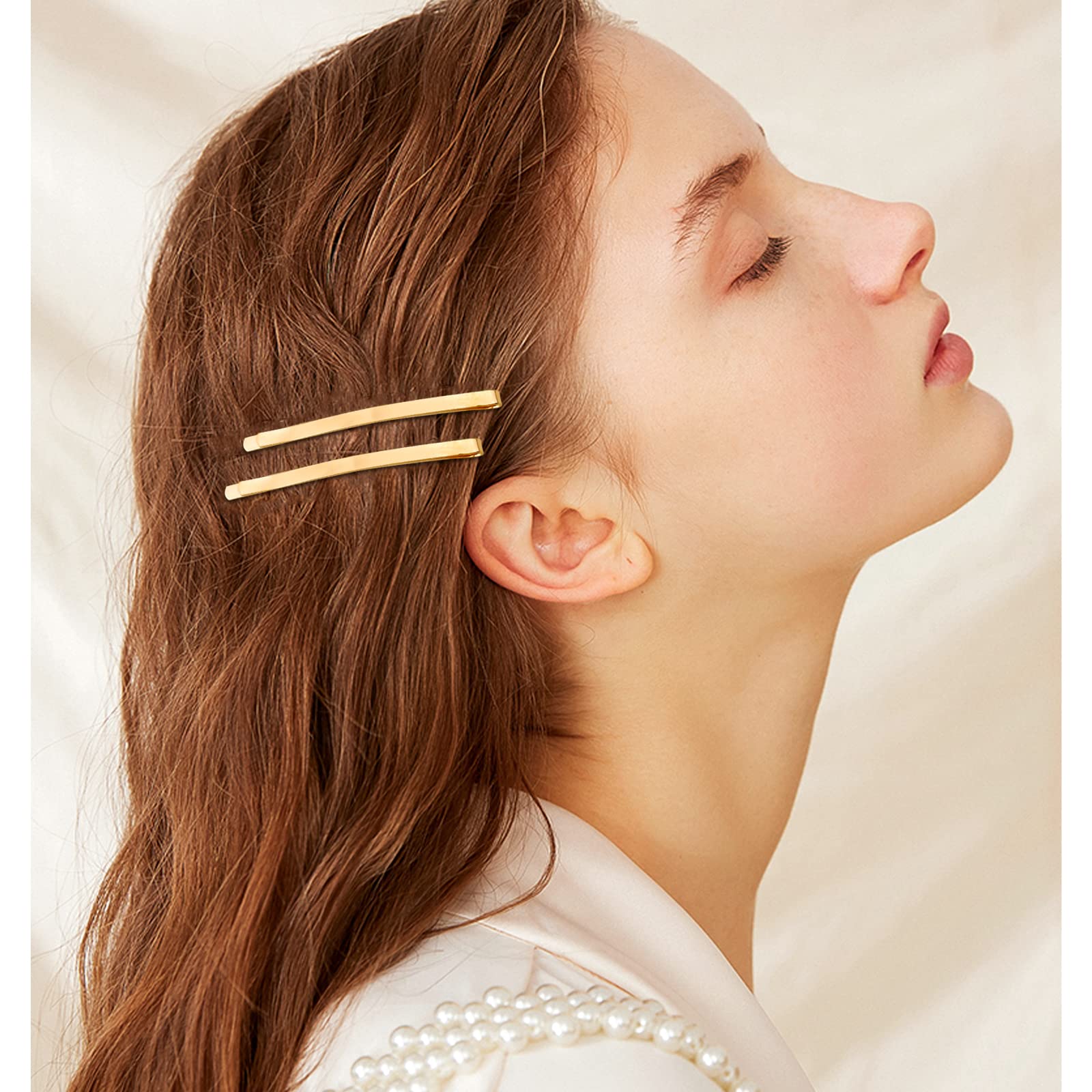 Aswewamt pin securing a bridal updo showing strong hold benefit