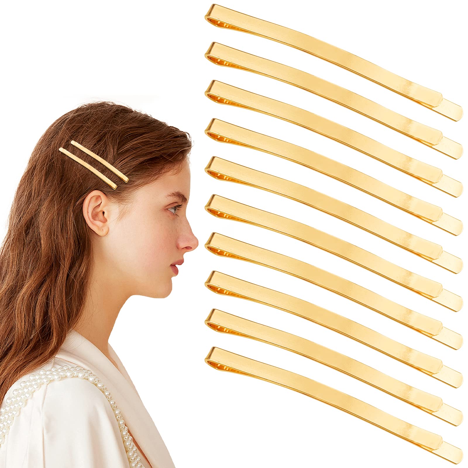 Aswewamt gold jumbo bobby pins front packaging showing 50 count and value