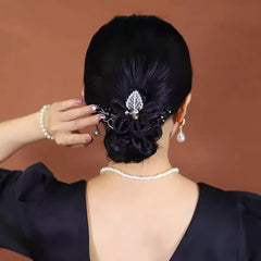 Aswewamt scrunchie in evening outfit setting showing elegant accessory benefit