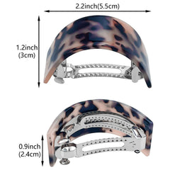 Aswewamt side profile of barrette highlighting curved semi-circle design benefit
