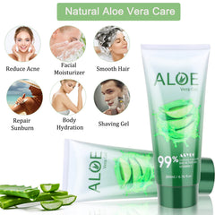 ASYBO applied to cheek as after-sun soother illustrating calming hydration