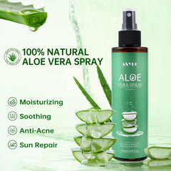 ASYBO close-up mist spraying onto skin for fast hydration