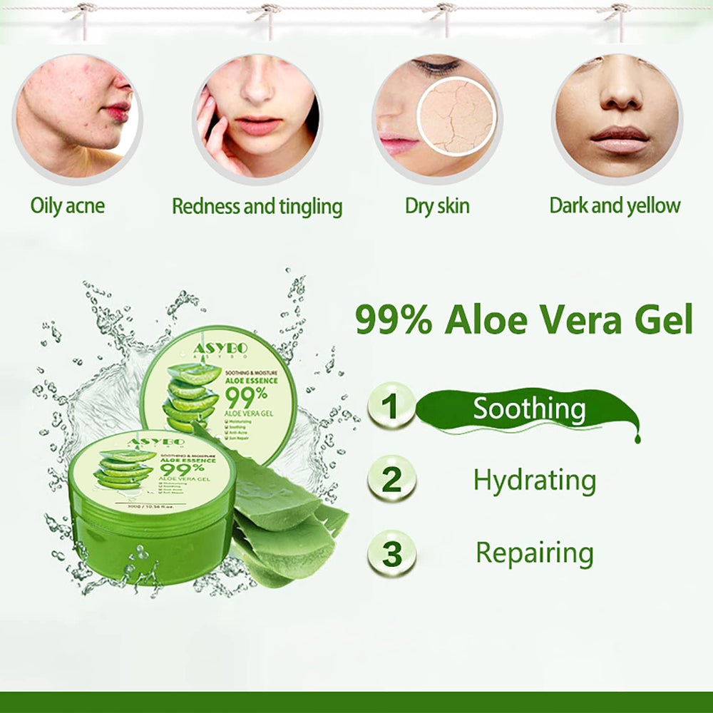 ASYBO applied to face to soothe and hydrate skin after cleansing