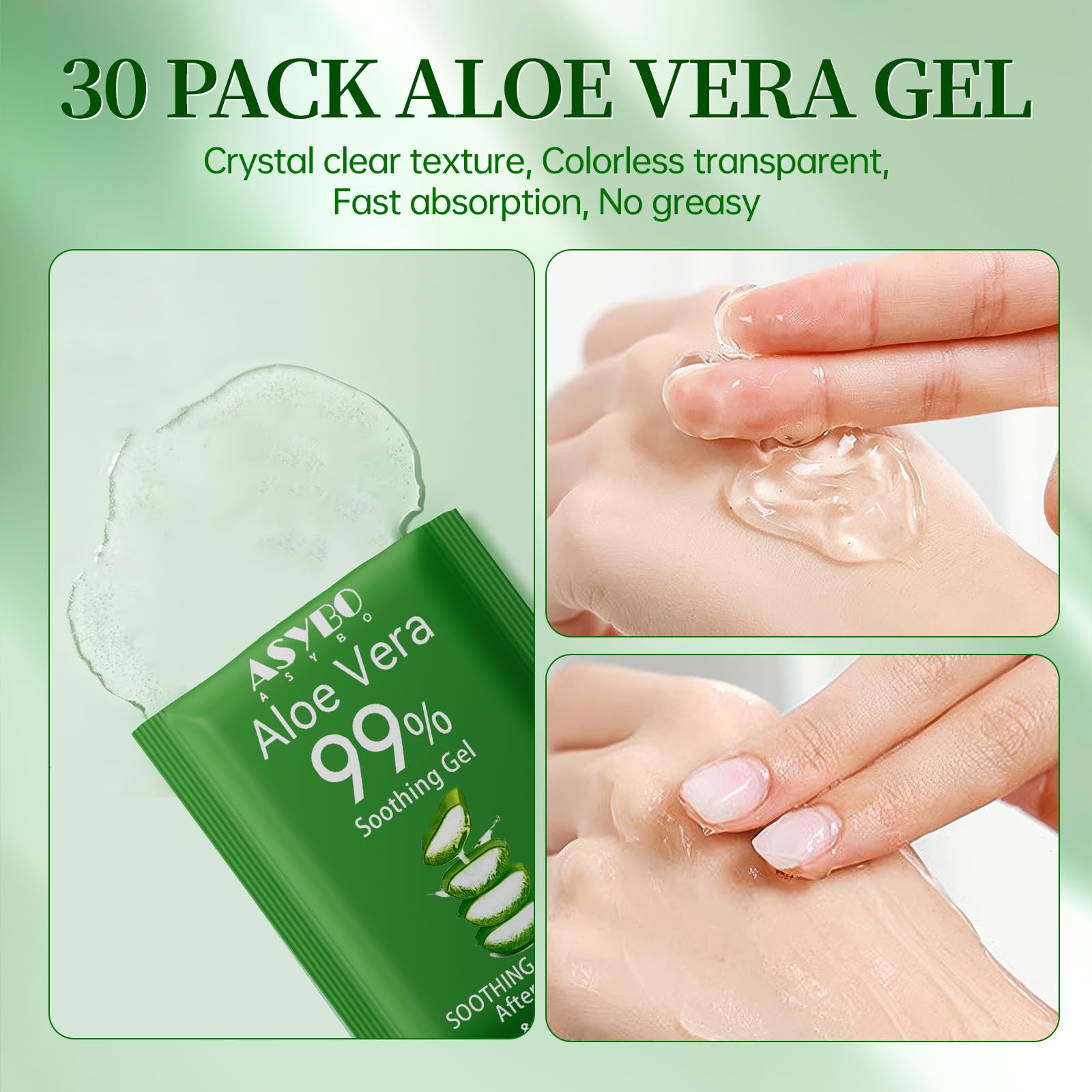 ASYBO single sachet in hand illustrating travel-friendly pocket size