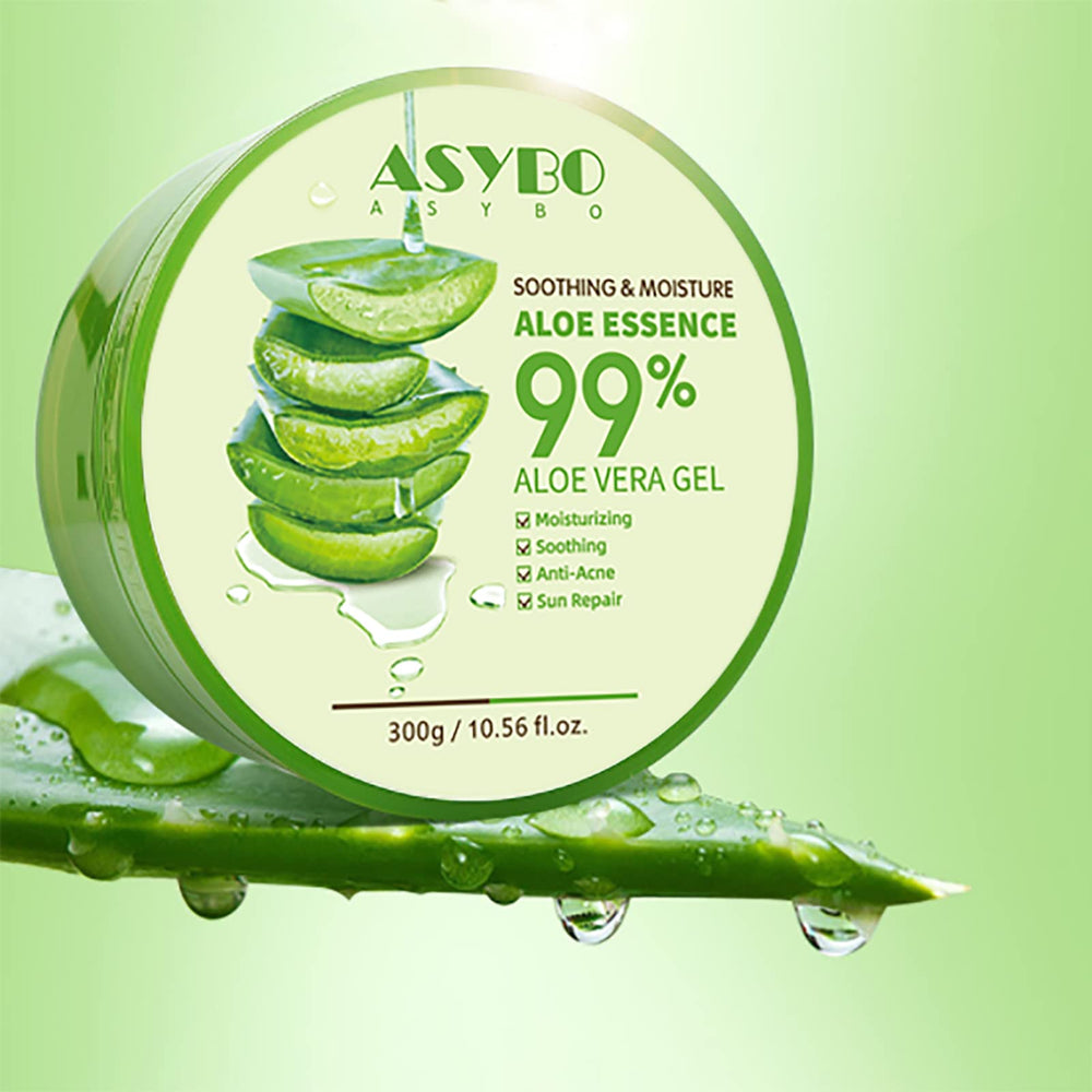 ASYBO bottle next to hand showing 300ml size and travel-friendly benefit