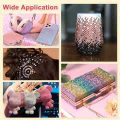 AT-DRESSINGDAY rhinestones applied to nails demonstrating neat professional finish
