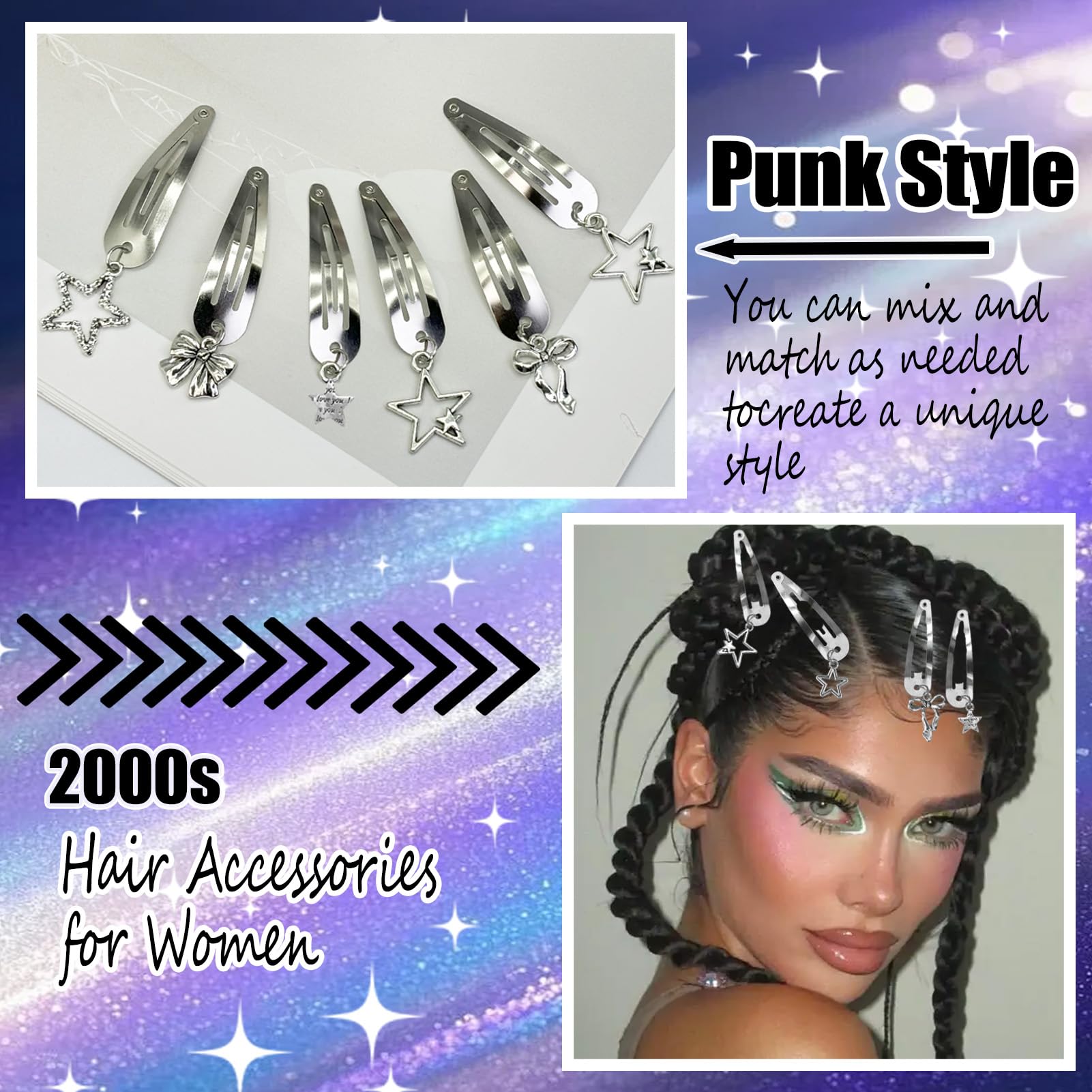ATCCPYDM clips worn in half-up hairstyle demonstrating secure hold and style