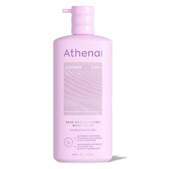 Athena Club front packaging showing bottle and Lavender Latte scent benefit