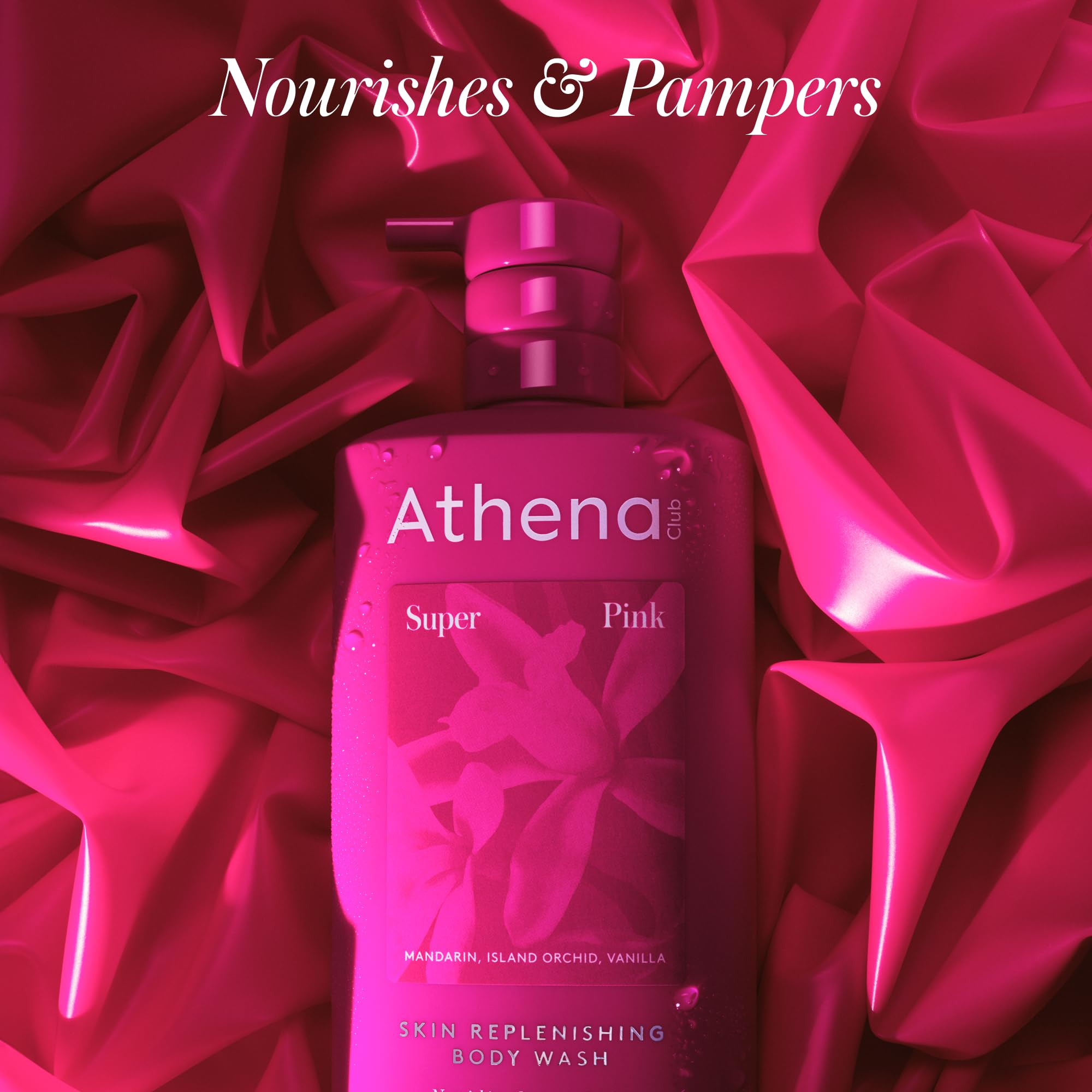 Athena Club pump dispensing rich foam for easy application and creamy lather
