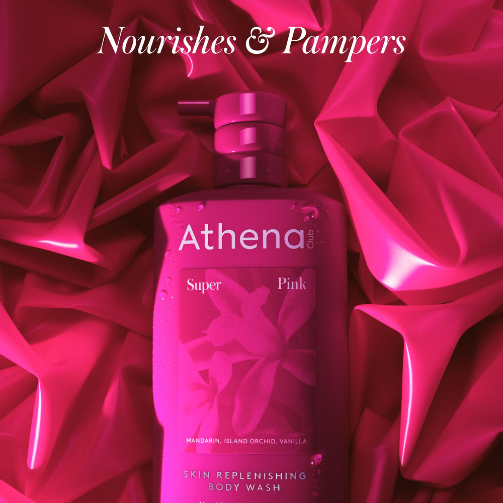 Athena Club pump dispensing rich foam for easy application and creamy lather