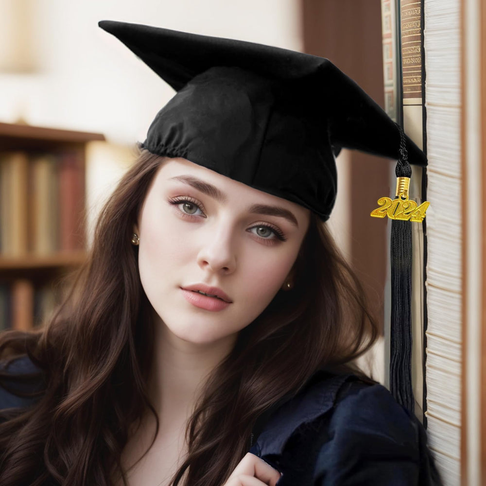 ATMEET headband installed under graduation cap on graduate for worry-free ceremony
