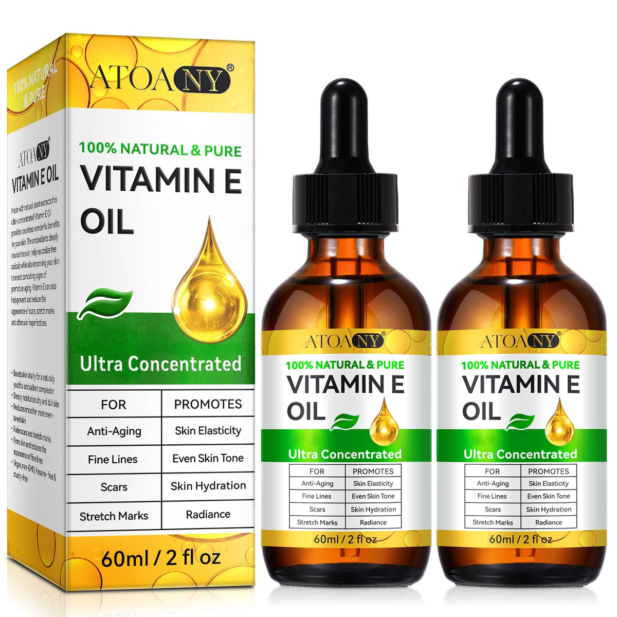 ATOANY front packaging showing two bottles and clean design, highlighting value
