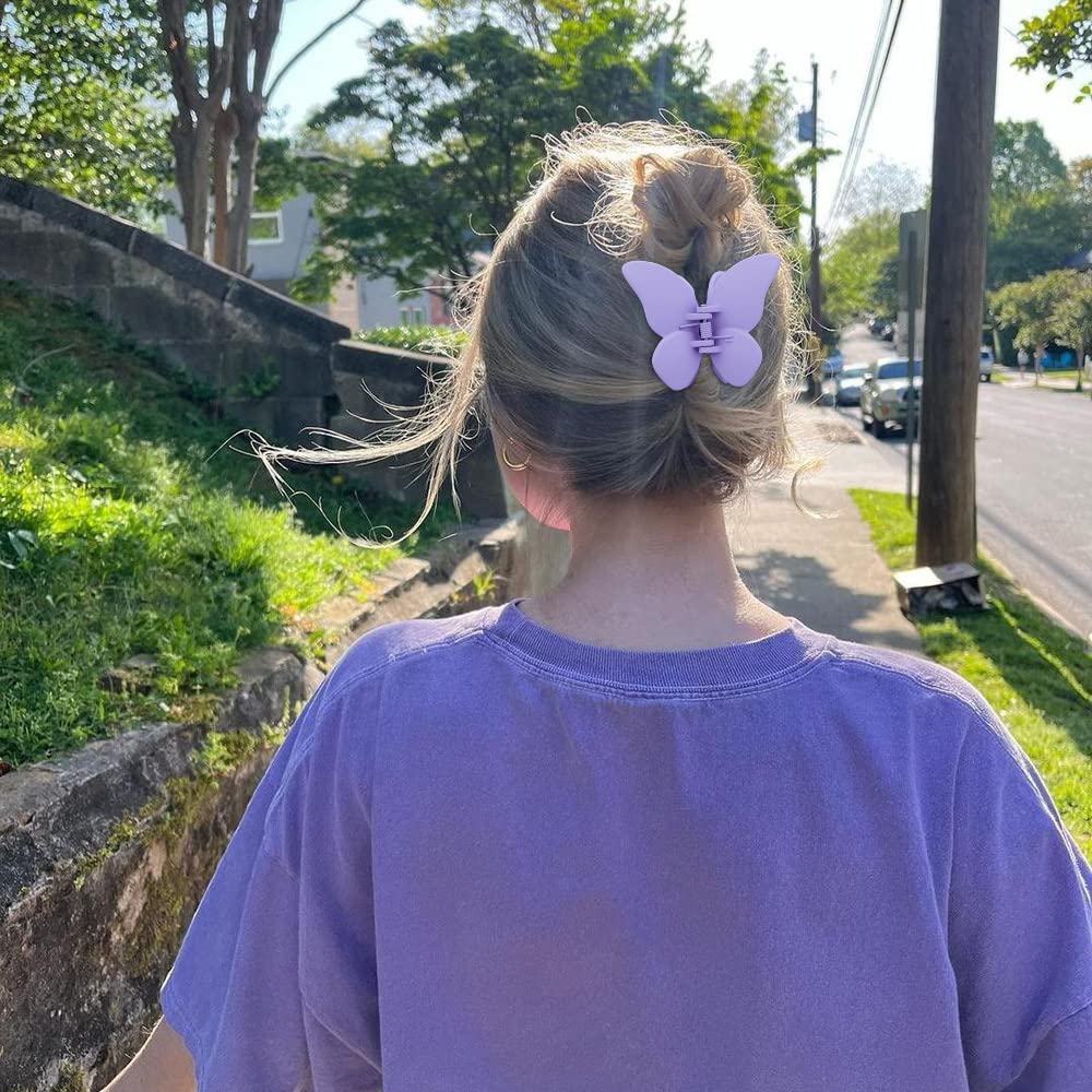 Atoden butterfly clip worn in hair demonstrating strong secure hold