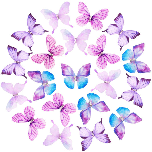 Atoden purple butterfly clips front pack view shows set and variety benefits